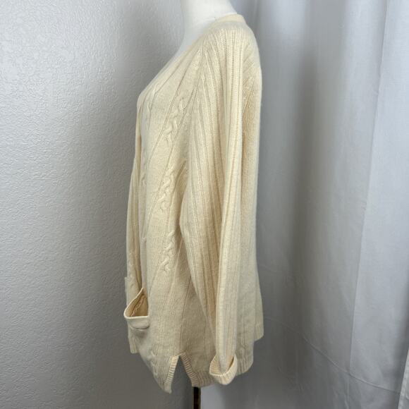 VTG The Limited Sweater Womens Medium Cable Knit Cardigan Academia Old Money - Picture 4 of 10